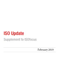 ISO Update February 2019