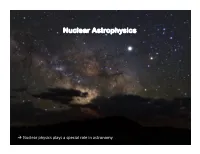 Nuclear Astrophysics
