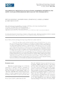 Paleobiology from Museum Collections Comparing Historical And