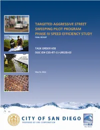 Phase IV Street Sweeping Speed Efficiency Final Report