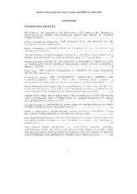 7 Contents Studies and Articles