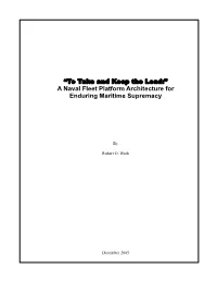 A Naval Fleet Platform Architecture for Enduring Maritime Supremacy