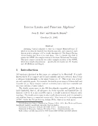 Inverse Limits and Function Algebras∗