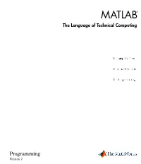 MATLAB Programming © COPYRIGHT 1984 - 2005 by the Mathworks, Inc