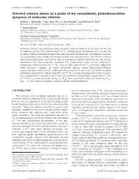 Oriented Chlorine Atoms As a Probe of the Nonadiabatic Photodissociation Dynamics of Molecular Chlorine Andrew J
