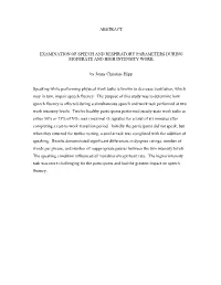 Running Head: SPEECH and EXERCISE