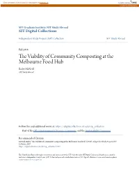 The Viability of Community Composting at the Melbourne Food