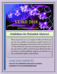 Extended Abstract Template