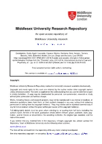Middlesex University Research Repository an Open Access Repository Of