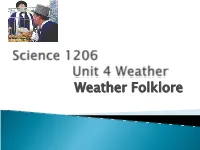 Weather Folklore