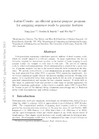 An Efficient General-Purpose Program for Assigning Sequence Reads To