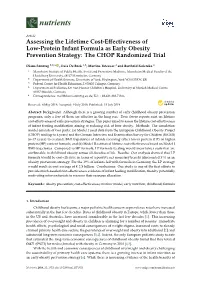 Assessing the Lifetime Cost-Effectiveness of Low-Protein