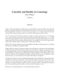 Causality and Duality in Cosmology Peter Wilson