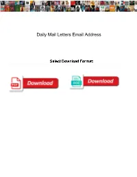 Daily Mail Letters Email Address