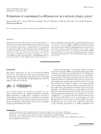Estimation of a Maximum Lu Diffusion Rate in a Natural Eclogite Garnet