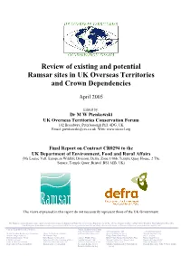 Review of Existing and Potential Ramsar Sites in UK Overseas Territories and Crown Dependencies