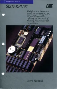 Six Pak Plus Users Manual 000490-001A Apr 1987