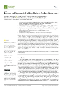Terpenes and Terpenoids: Building Blocks to Produce Biopolymers