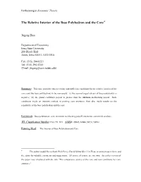 The Relative Interior of the Base Polyhedron and the Core*