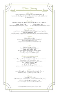 Winter Dining