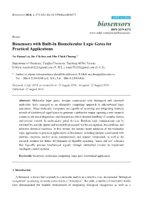 Biosensors with Built-In Biomolecular Logic Gates for Practical Applications