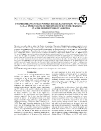 Food Preference of Red Pumpkin Beetle Raphidopalpa Foveicollis (Lucas) and Estimate of Percentage of Economic Damage on Some Different Melon Varieties