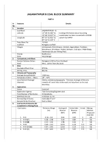Jaganathpur B Coal Block Summary