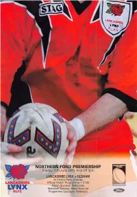 L a N C a S H I R E Official Match Programme £1.00 Match Sponsor