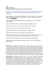 O254 1-Hour Oral Session PK/PD-Based Optimized Broad-Spectrum Beta-Lactam Therapy