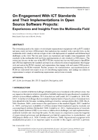 On Engagement with ICT Standards and Their Implementations in Open Source Software Projects: Experiences and Insights from the Multimedia Field