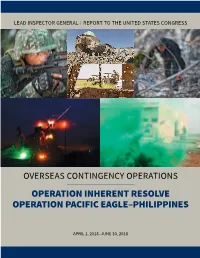 Operation Inherent Resolve Operation Pacific Eagle–Philippines