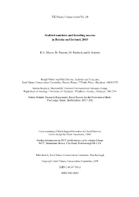 Seabird Numbers and Breeding Success in Britain and Ireland, 2003