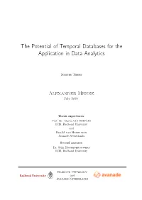 The Potential of Temporal Databases for the Application in Data Analytics
