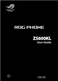 ZS600KL User Guide E14166 September 2018 First Edition