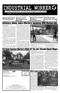 Baltimore Jimmy John's Workers Announce IWW Membership