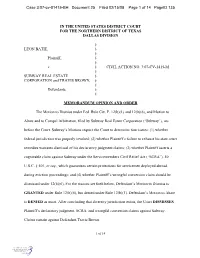 Case 3:07-Cv-01415-BH Document 25 Filed 02/15/08 Page 1 of 14 Pageid 135