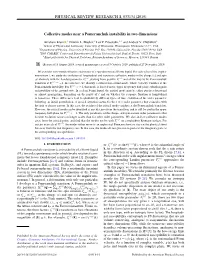 Collective Modes Near a Pomeranchuk Instability in Two Dimensions