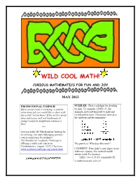 Cool Math Essay May 2013: DIVISIBILITY