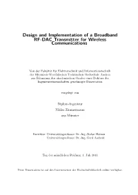 Design and Implementation of a Broadband RF-DAC Transmitter for Wireless Communications