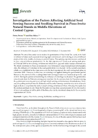 Investigation of the Factors Affecting Artificial Seed Sowing Success And