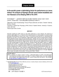 Is the Aerobic Power a Delimitating Factor for Performance on Canoe