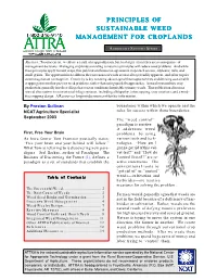 Principles of Sustainable Weed Able Weed