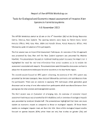 Report of the APFISN Workshop on Tools for Ecological and Economic