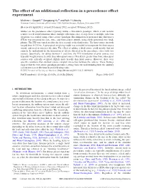 The Effect of an Additional Reflection in a Precedence Effect Experiment