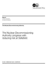 The Nuclear Decommissioning Authority Progress with Reducing Risk at Sellafield