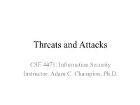 Threats and Attacks