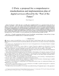C-Ports: a Proposal for a Comprehensive Standardization and Implementation Plan of Digital Services Offered by the “Port of the Future”