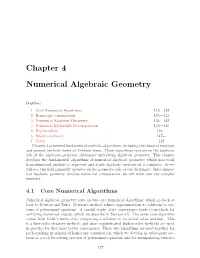 Chapter 4 Numerical Algebraic Geometry