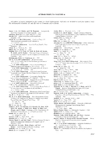 Cumulative Author Index (Print)