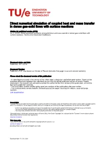 Direct Numerical Simulation of Coupled Heat and Mass Transfer in Dense Gas-Solid Flows with Surface Reactions